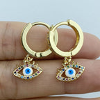 Aretes Contra el Mal de Ojo Azul Griego Turco Matiasma Mataki