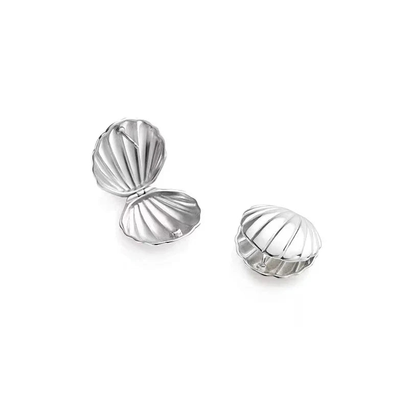 Aretes de Concha de Vieira en Plata