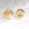 Aretes de Concha de Vieira en Oro