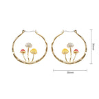 Aretes de Aro Champiñones