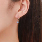 Aretes Aros Corazón Fertilidad Piedra de Luna