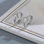 Aretes Aros Cruz de Jesús con Circonio