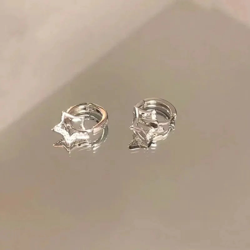 Aretes Aros Estrella Pentagonal
