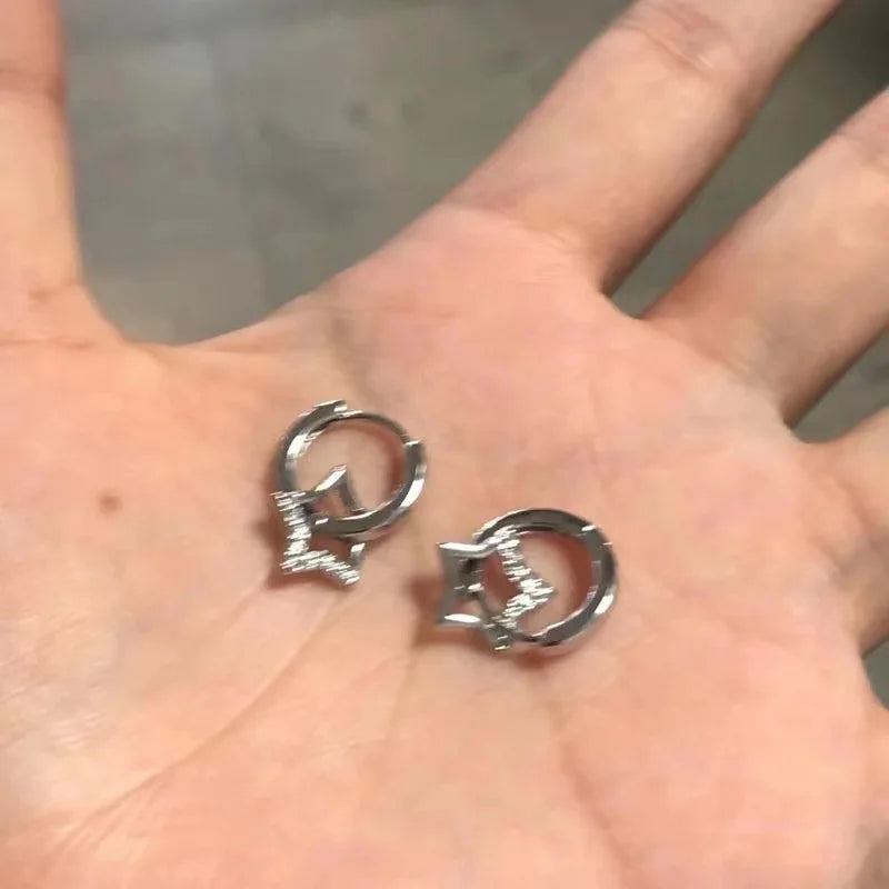 Aretes Aros Estrella Pentagonal
