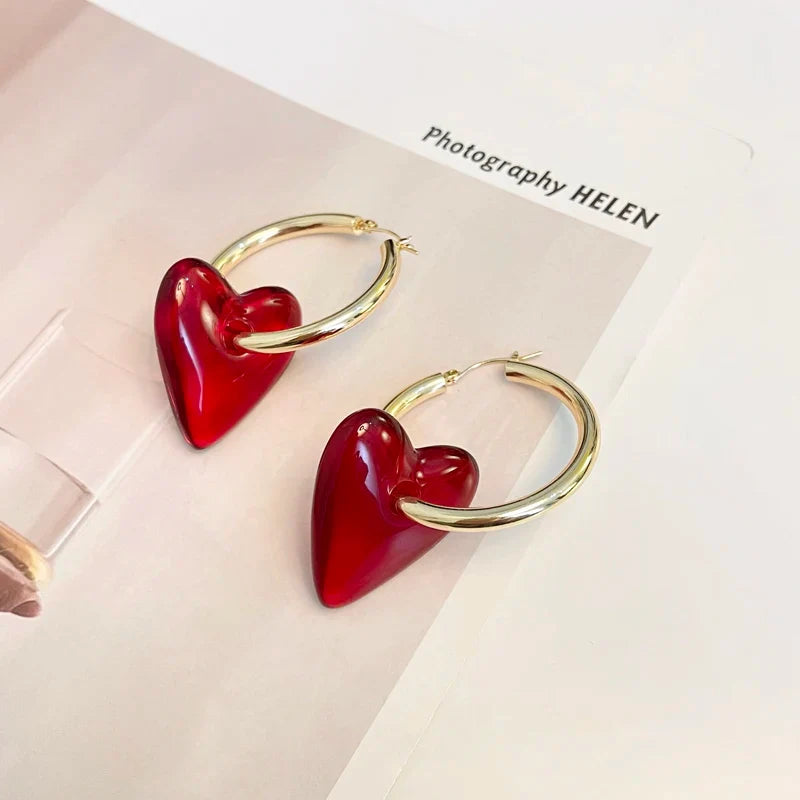 Aretes de Aro para Mujer Corazón oro