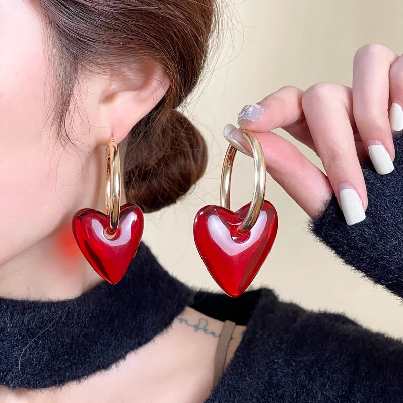 Aretes de Aro para Mujer Corazón oro