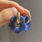 Pendientes Aros Flor de Resina