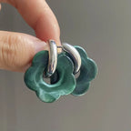 Pendientes Aros Flor de Resina