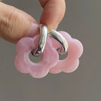 Pendientes Aros Flor de Resina