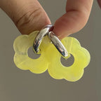 Pendientes Aros Flor de Resina