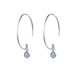 Aretes de Aro con Ojo Turco Azul de Cristal