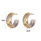 Aretes de Aro Retro Sol Sol Plata