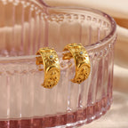Aretes de Aro Retro Sol Sol Oro