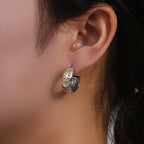 Aretes de Aro Retro Sol Sol Plata