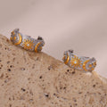 Aretes de Aro Retro Sol Sol Plata