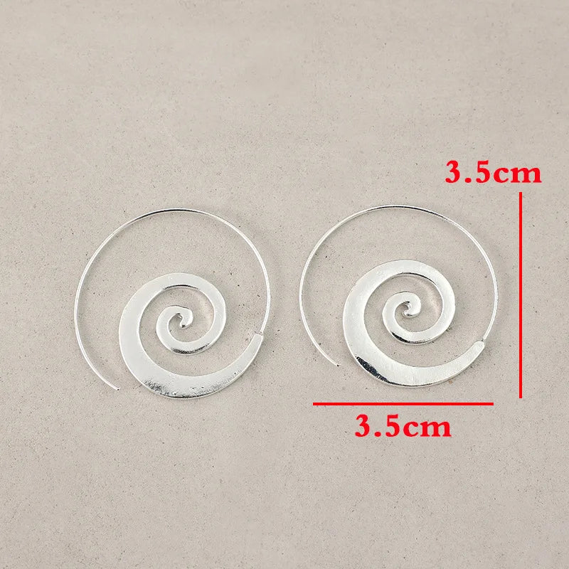 Pendientes de Aro Espiral