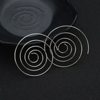 Aretes de Aro Espiral para Mujer en Plata