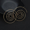 Aretes de Aro Espiral para Mujer en Oro