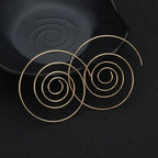 Aretes de Aro Espiral para Mujer en Oro
