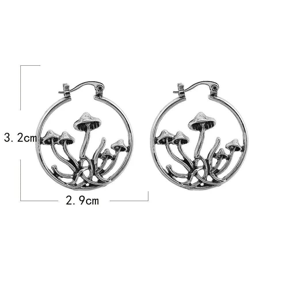 Aretes Aros Vintage de Champiñones