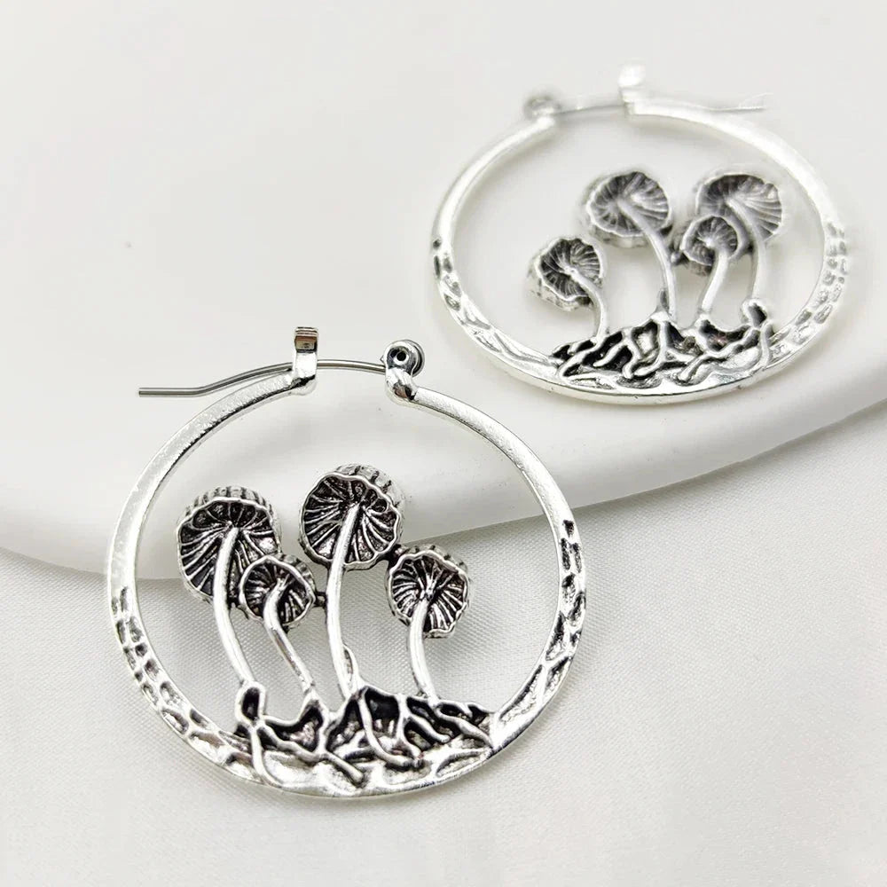 Aretes Aros Vintage de Champiñones
