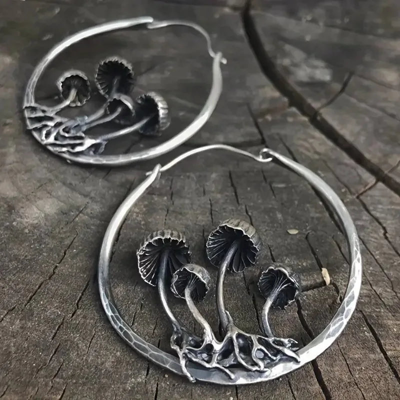 Aretes Aros Vintage de Champiñones