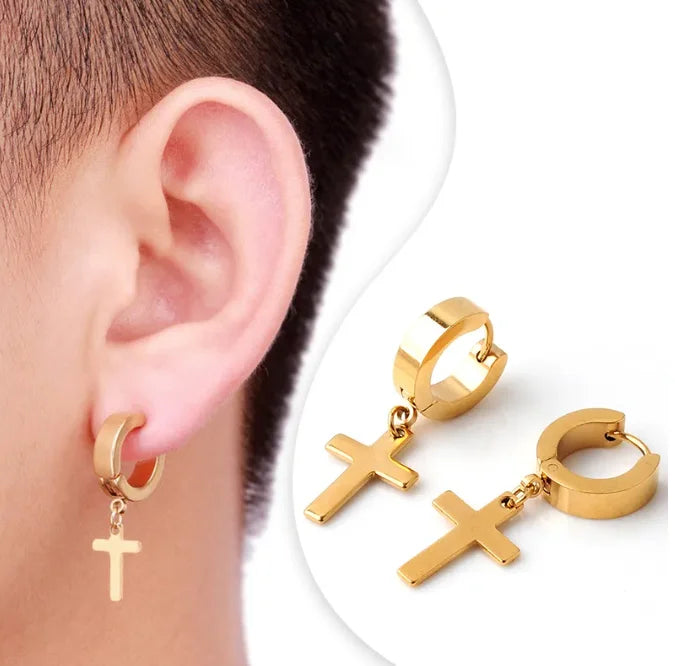 Pendientes Cruz Hombre Mujer