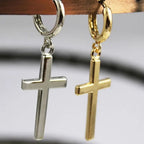 Aretes Colgantes de Cruz
