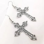 Aretes de Cruz Estilo Gótico para Mujer