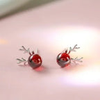 Aretes de Navidad Clavo Reno de Nieve