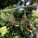 Aretes Colgantes Estilo Sol