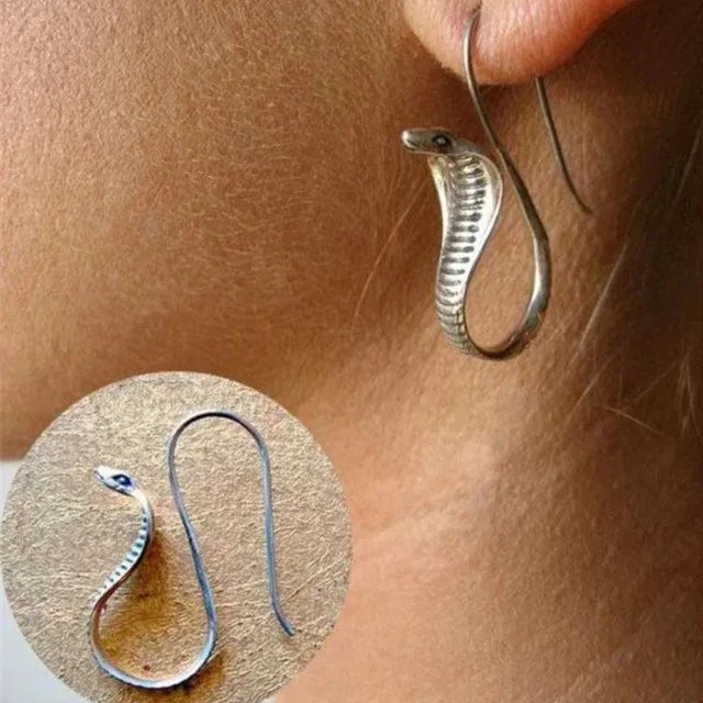 Aretes Egipto Cobra plata
