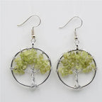 Aretes con Piedras Árbol de la Vida