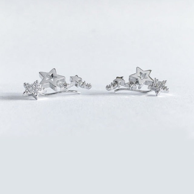 Aretes Estrella Piercing plata