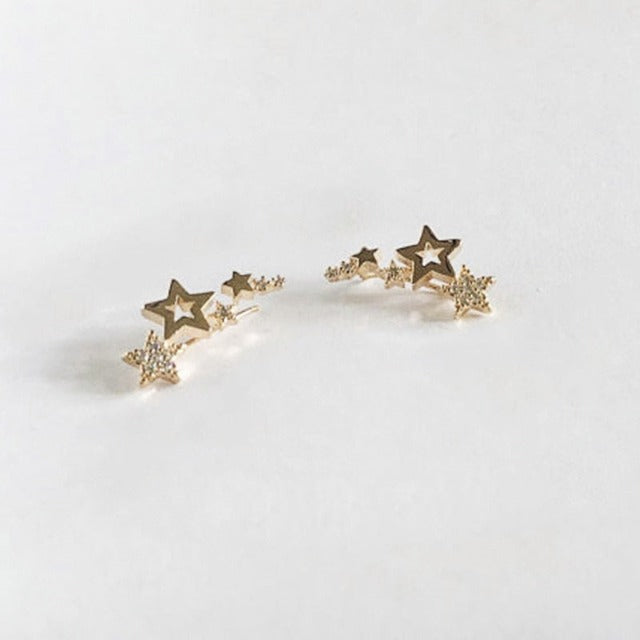 Aretes Estrella Piercing oro