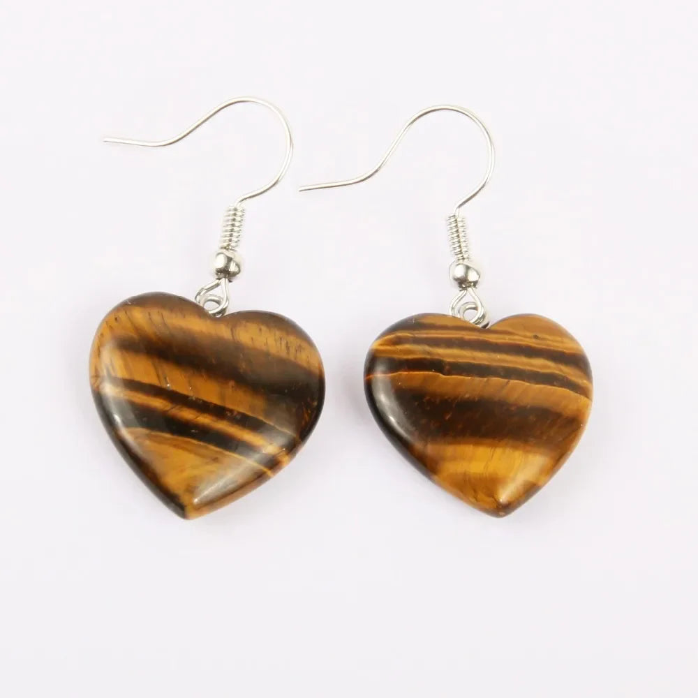 Aretes Colgantes de Ojo de Tigre para Mujer