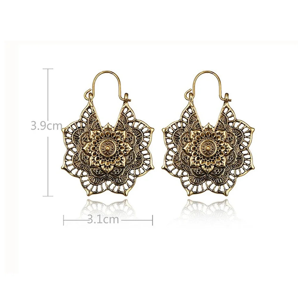 Aretes para Mujer Mandala Flor