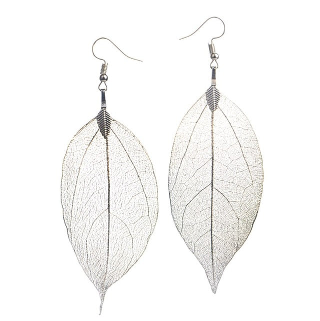 Aretes Hoja Bohemia de plata