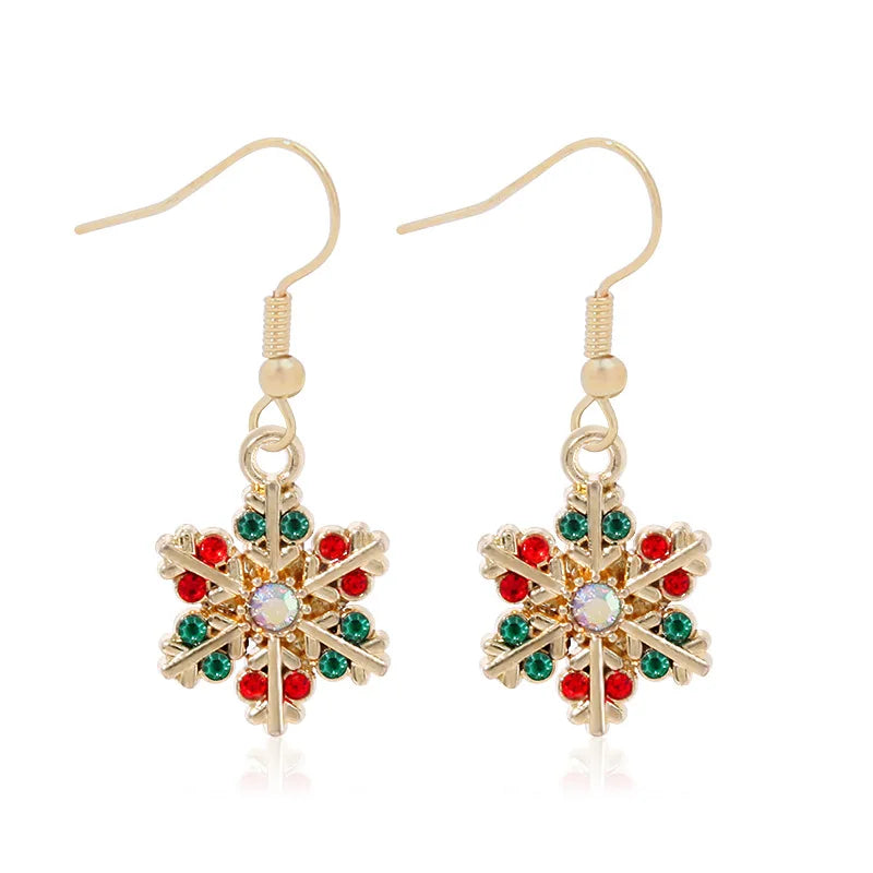 Pendientes Colgantes de Copo de Nieve con Circonita para Mujer estilo 3