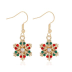 Pendientes Colgantes de Copo de Nieve con Circonita para Mujer estilo 3