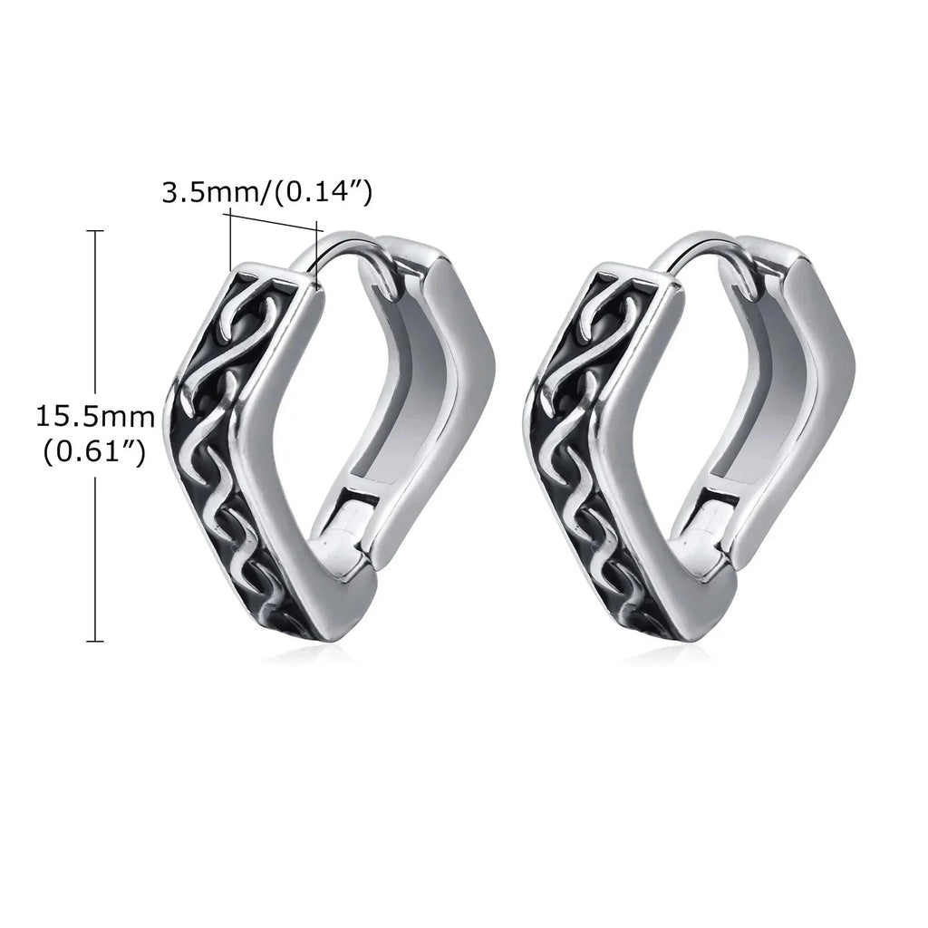 Aretes Geométricos Vikingos para Hombre3