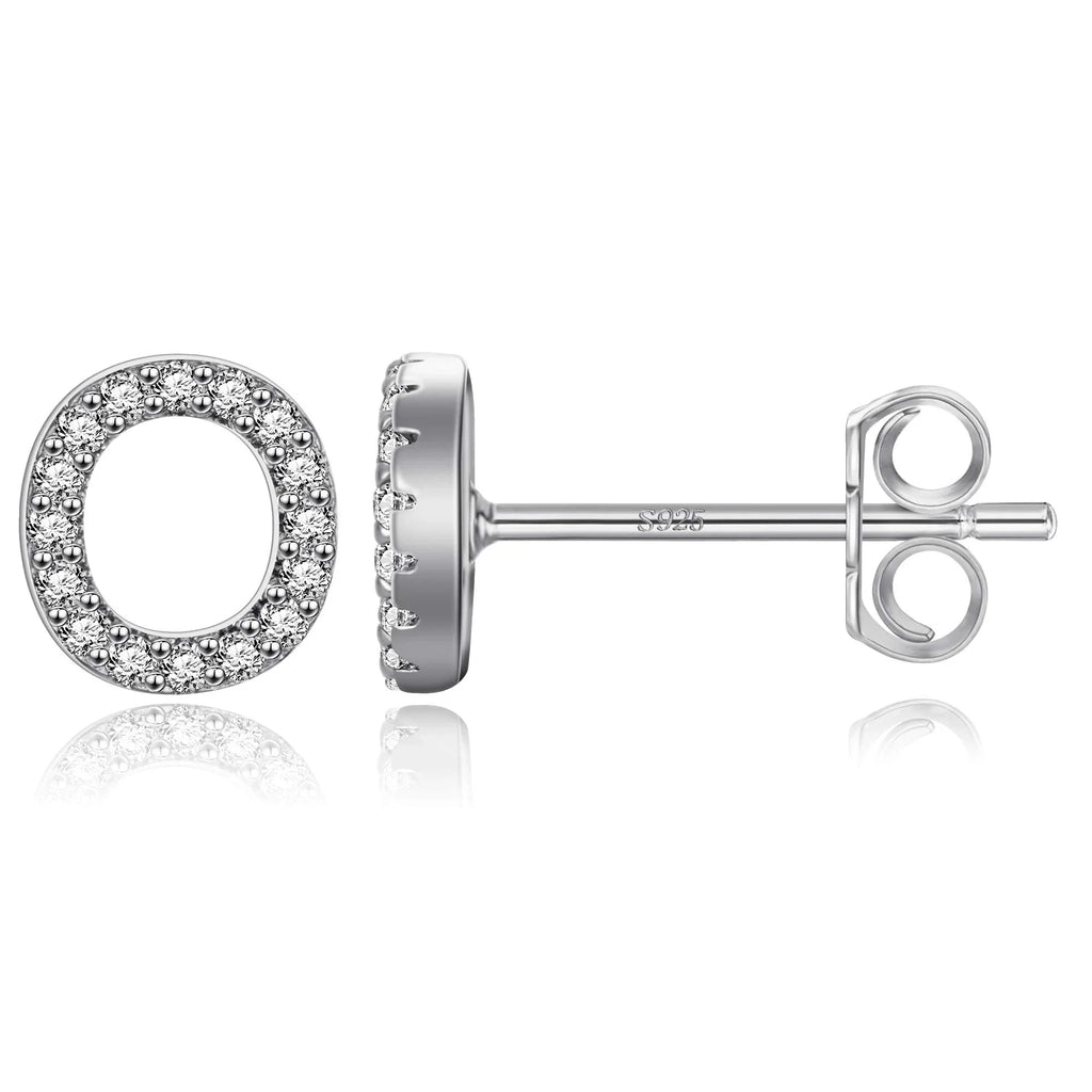 Aretes con inicial en plata o