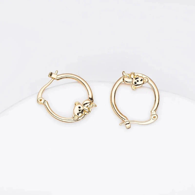 Aretes de Aro Koala