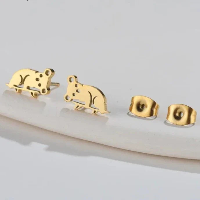 Aretes de Koala Adorables en Oro
