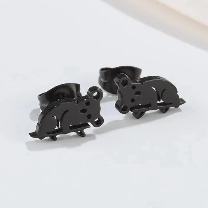 Aretes de Koala Adorables en Negro