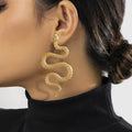 Aretes Largos Serpiente oro