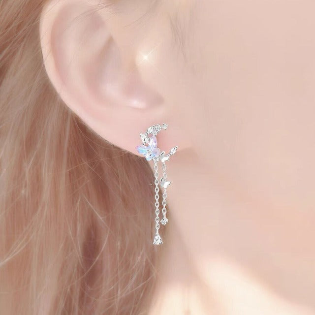 Aretes Luna y Mariposas