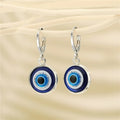 Aretes de Ojo Turco Azul Redondos