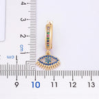 Aretes Ojo Malo Azul con Circonia Estilo Bohemio