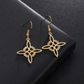 Pendientes Colgantes Nudo de Bruja Protección Mujer Wicca oro